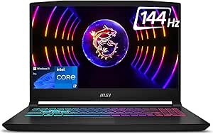 MSI Katana 15 Gaming Laptop, 15.6'' FHD IPS 144Hz, 12th Gen Intel 10-Core i7-12650H Up to 4.7Ghz, GeForce RTX 4070, 64GB DDR5, 2TB PCIe SSD, Wi-Fi 6, 4-Zone RGB Keyboard, Type-C, HDMI, Black (B12V)