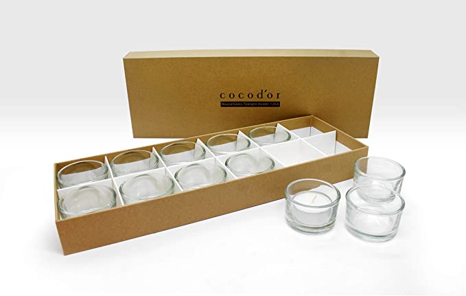 Cocod'or Round Glass Tealight Holder 12Pack