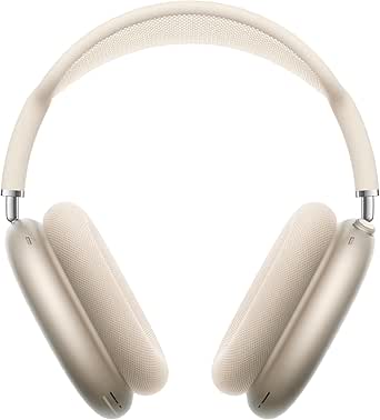 Apple AirPods Max Kabellose Kopfhörer, aktive Geräuschunterdrückung auf Pro Level, Transparenzmodus, personalisiertes 3D Audio, USB-C Ladecase, Polarstern
