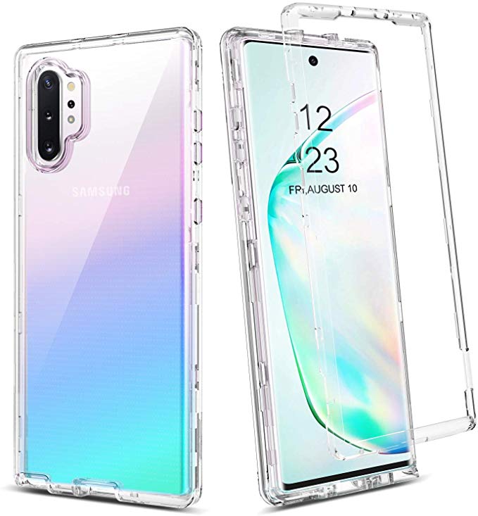 BENTOBEN Case for Galaxy Note 10 Plus, Samsung Galaxy Note 10 Plus 5G Case (2019), Clear Transparent 3 Layer Heavy Duty Rugged Full Body Shockproof Hybrid Protective Phone Cases Cover, Crystal Clear