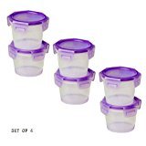 Snapware Airtight 0.5 Cup Mini Bowl, Pack of 6 Containers, Purple