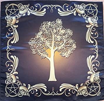 Wonderworld Wiccan Tree of Strength of Earth 22”x22” Cloth Wicca Pagan Witch Shawl