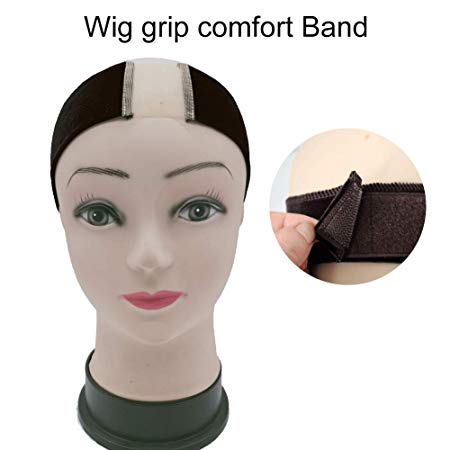 Wig Grip, Lace Wig Grip, Wig Grip Band, Wig Elastic Bands, Velvet Comfort Adjustable Headband, Dark Brown