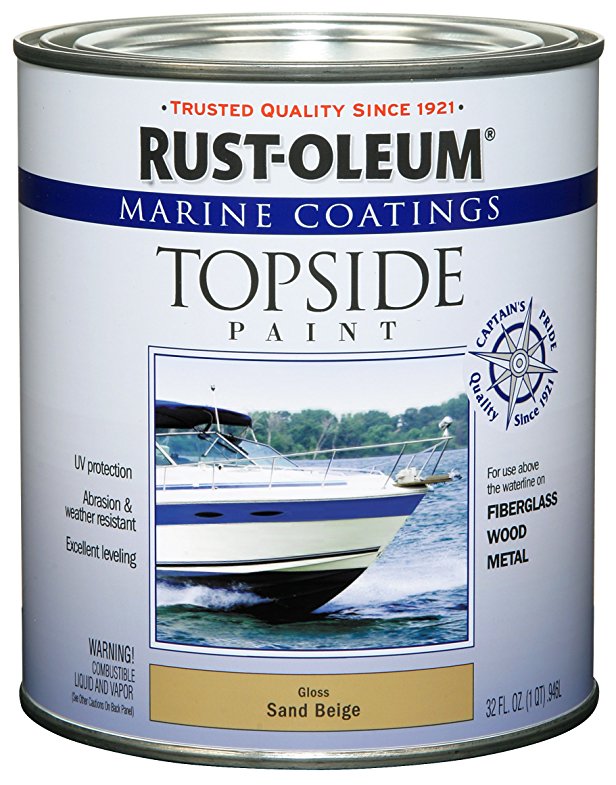 Rust-Oleum 207003 Marine Topside Paint, Sand Beige, 1-Quart