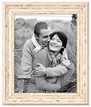 Malden International Designs Classic Mouldings Off White Distressed Picture Frame, 8x10, Off White