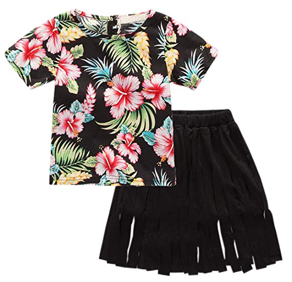 SANGTREE GIRL' Hawaiian Shirt   Skirt Set