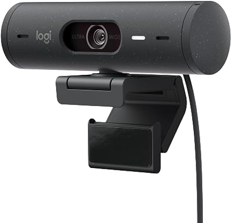 Logitech Brio 500 Webcam 4 MP 1920 x 1080 Pixels USB-C Graphite, W128163427 (1080 Pixels USB-C Graphite) (Renewed)