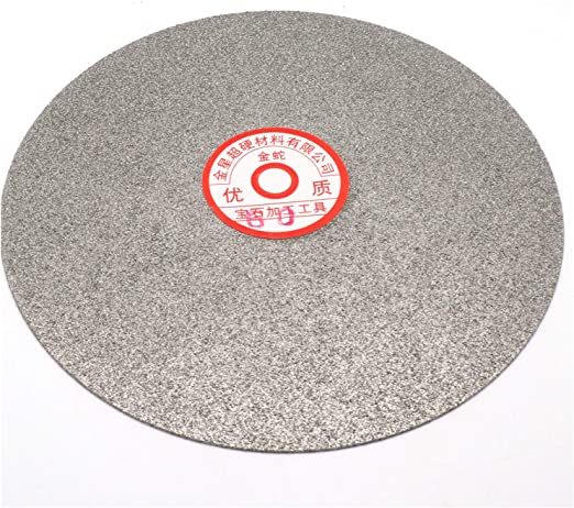 Rannb 60 Grit 8-inch Outside Dia Jewelry Polishing Tool Diamond Coated Flat Lap Disk Grinding Polishing Wheel