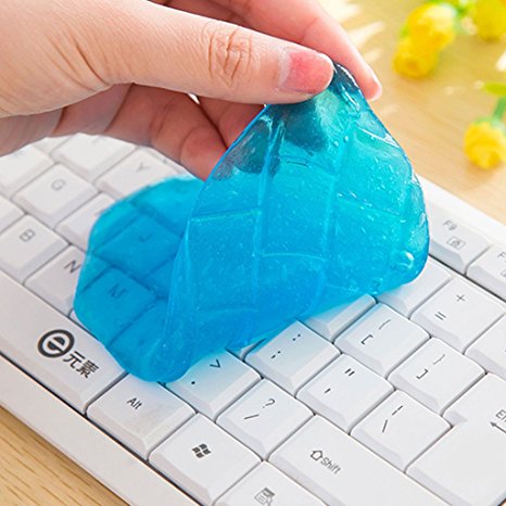 TrendBox 5 x RANDOM COLOR Crystal Super Clean Compound Soft Gel Pad Magic Dust Cleaner Romove Dirt Bacteria For keyboards Tablets Computers Calculators