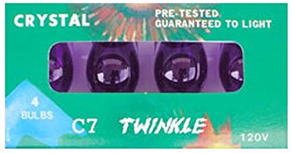 C-7 Purple transparent replacement bulbs for twinkle lights or blinking lights
