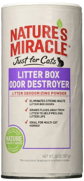 Natures Miracle Just for Cats Odor Destroyer Litter Powder 20 oz