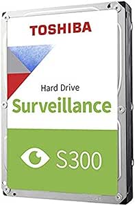 Toshiba 6TB S300 Surveillance HDD - 3.5' SATA Internal Hard Drive Supports up to 64 HD cameras at a 180TB/Year workload (HDWT720UZSVA)