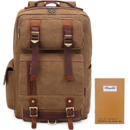 KAUKKO Vintage Stlye Elegant Backpack Casual Laptop Daypack for College Back Packs