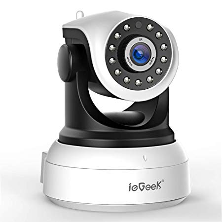 ieGeek [NEW UPDATE] 1080P IP Camera, WiFi Home Surveillance CCTV Camera with HD Night Vision, Two-way Audio, Motion Detection, Indoor Security Wireless Camera for Baby/Elder/Pet Monitor (White)