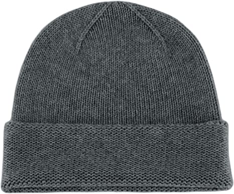 Love Cashmere Mens 100% Cashmere Beanie Hat - Dark Gray - Hand Made in Scotland RRP $120