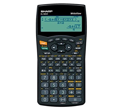 Sharp WriteView Calculator Scientific Battery-power 4-line 335 Functions 2-key Rollover - Ref ELW531B