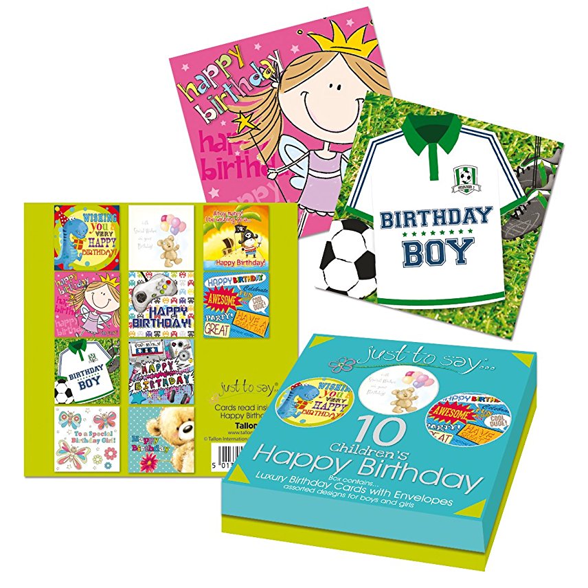 Tallon Just To Say Kids Birthday Card (Box of 10)