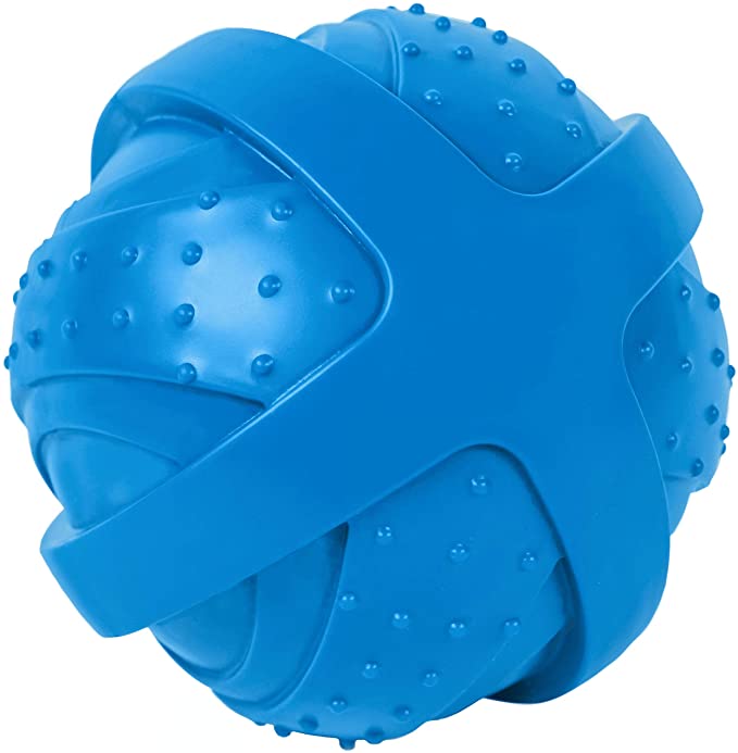 ST Pet 532501 Rowdy Roller Ball Dog Toy, Blue, 4.5" Diameter