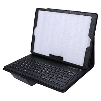 NEWSTYLE Apple iPad Pro 12.9 Case - Wireless Bluetooth Keyboard Cover For iPad Pro 12.9" 2015 Edition - (w/ Bluetooth Camera Remote Shutter) - Black (Not Fit other iPad)