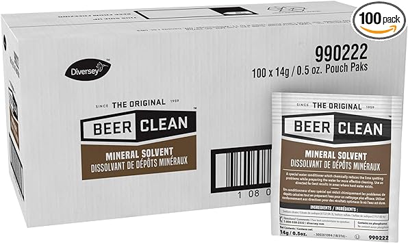 Diversey-990222 Beer Clean Mineral Solvent, (0.5 Ounce, 100-Pack)