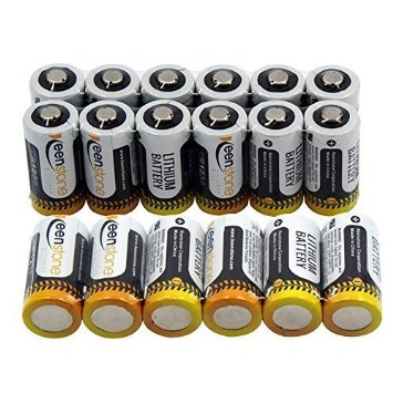 Keenstone Special CR123A Disposable High Performance Lithium Cylindrical Batteries for Flashlight Photo Digital Camera Camcorder Toys Torch pack of 18