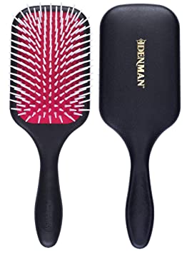 Denman Power Paddle for Fast and Comfortable Detangling and Blow Drying, D38 - Combination of D3 Styling Pins & Paddle Brush - Red & Black