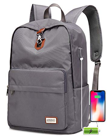 Travel Laptop Backpack, Business Anti Theft Backpack with USB Charging Port for Women Men, 1000D High Density Nylon Oxford, School Backpack for College Fits Under 15.6" Notebook