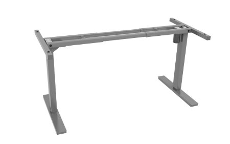 Ergo Elements Adjustable Height Standing Desk with Electric Push Button Base, Grey