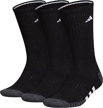 adidas Men's Cushioned Crew Socks Above The Ankle Fit with Arch Compression (3-Pair)