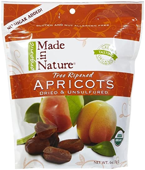 Made In Nature Organic Dried & Unsulfured Apricots, 6 oz