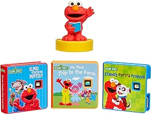 Little Tikes Story Dream Machine Sesame Street Elmo & Friends Story Collection, Storytime, Books, Audio Play Character, Toy Gift for Toddlers and Kids Girls Boys Ages 3  Years