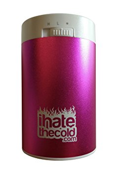 iHateTheCold Rechargeable Reusable Maxi Pink 8800mAh USB Hand Warmer / External Battery Pack / Power Bank / USB Charger for smartphone and tablet / LED flashlight and Strobe Light