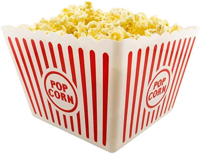 2 Jumbo Movie Night Popcorn Tubs (Plastic)