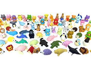 Pencil Eraser Animal Collection IWAKO Japanese Erasers (Pack of 20) Unicorn included