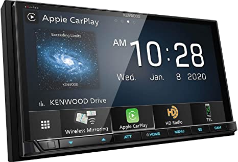 Kenwood DMX907S 6.95" Capacitive Touch Panel Digital multimedia receiver with Bluetooth & HD Radio (does not play CDs) | With Apple CarPlay and Android Auto
