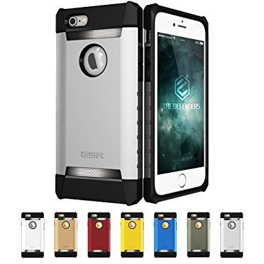 ESR Rugged Armor Tri-Layer Shock Absorbing Case for iPhone 6s Plus – Shielder Silver