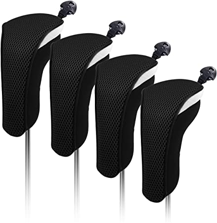 4X Thick Neoprene Hybrid Golf Club Head Cover Headcovers with Interchangeable Number Tags