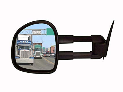 CIPA 80011 Extendable Replacement Manual Towing mirror fits 1988-2000 CK Chevy/GMC Pickup - Left Hand Side