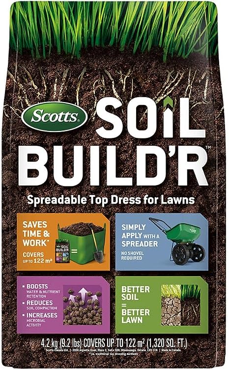Scotts Soil Build'R Spreadable Top Dress for Lawns 4.2kg (122m² Coverage)