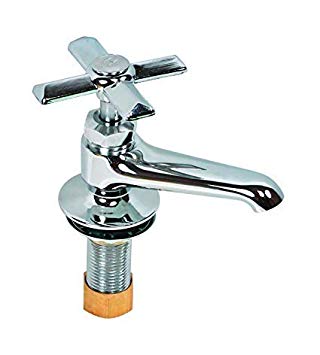 Aqua Plumb 1829015 LB63LF Single Basin Polished Chrome Cross Handle Faucet