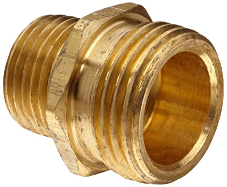 Anderson Metals Brass Garden Hose Fitting, Connector, 3/4" Male Hose ID x 1/2" Male Pipe