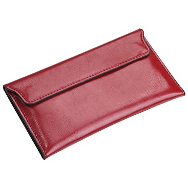 Womens Slim Clutch Envelope Purse Genuine Leather Wallet Card Holder for Ladies
