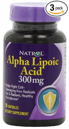 Natrol Alpha Lipoic Acid 300mg Capsules, 50-Count (Pack of 3)