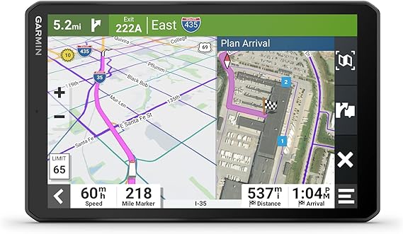 Garmin dezl OTR810, Large, Easy-to-Read 8” GPS Truck Navigator, Custom Truck Routing, High-Resolution Birdseye Satellite Imagery, Directory of Truck & Trailer Services, Black (Renewed)