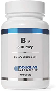Douglas Laboratories - B-12-500 mcg. Vitamin B12 to Support Metabolism, Red Blood Cell Production, Brain and Nervous System - 100 Tablets