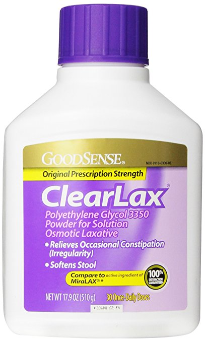 GoodSense Clearlax, Polyethylene Glycol 3350 Powder for Solution, 3 Count