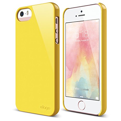 iPhone SE case, elago [Slim Fit 2][Sport Yellow] - [Light][Minimalistic][True Fit] - for iPhone SE/5/5S