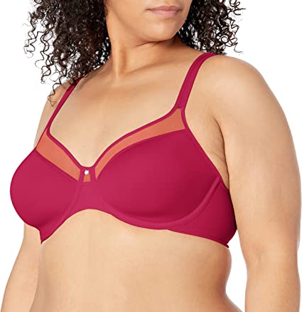 Bali One Smooth U Underwire Bra, Ultra Light Underwire T-Shirt Bra, Convertible Underwire Bra with Stay-in-Place Straps