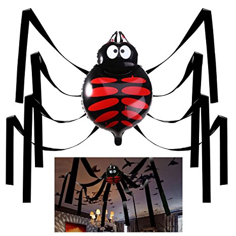 Halloween House Decorations, 20 Feet Giant Spider Ceiling Hanging Decorations for Party or Haunted House