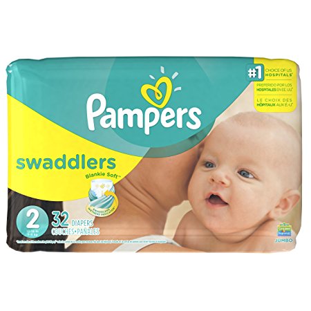 Pampers Swaddlers Disposable Diapers Size 2, 32 Count, JUMBO